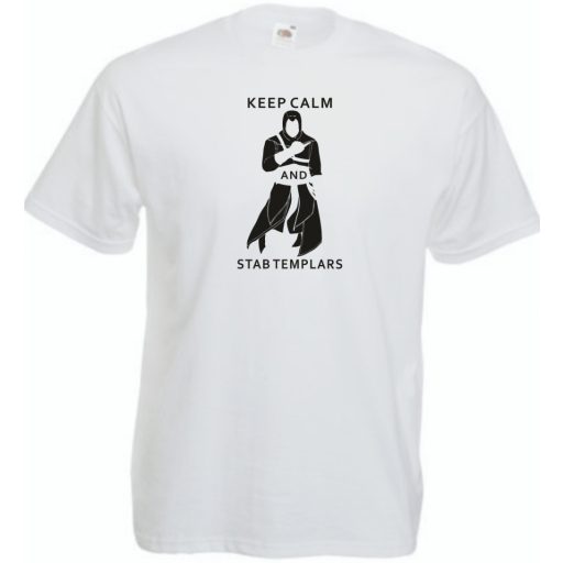 Keep Calm Templars férfi rövid ujjú póló