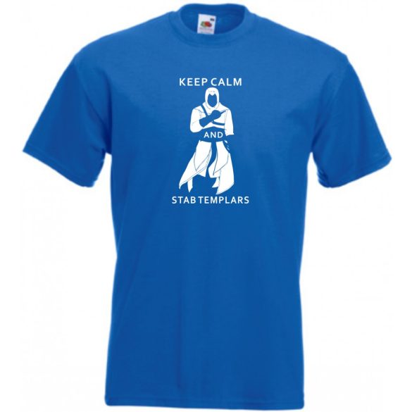 Keep Calm Templars férfi rövid ujjú póló