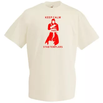 Keep Calm Templars férfi rövid ujjú póló