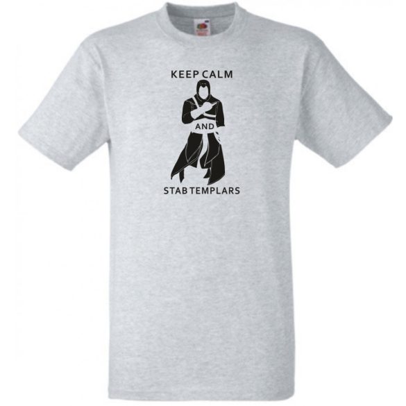 Keep Calm Templars férfi rövid ujjú póló