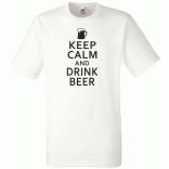 Keep Calm - Drink Beer férfi rövid ujjú póló
