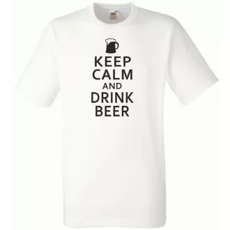 Keep Calm - Drink Beer férfi rövid ujjú póló