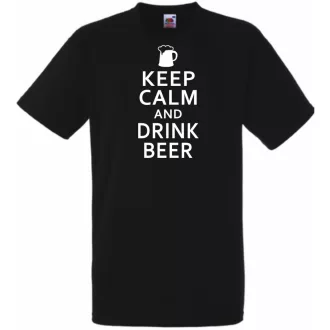 Keep Calm - Drink Beer férfi rövid ujjú póló