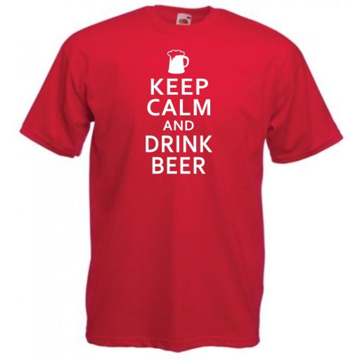 Keep Calm - Drink Beer férfi rövid ujjú póló