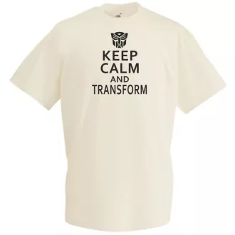 Keep Calm Transformers férfi rövid ujjú póló