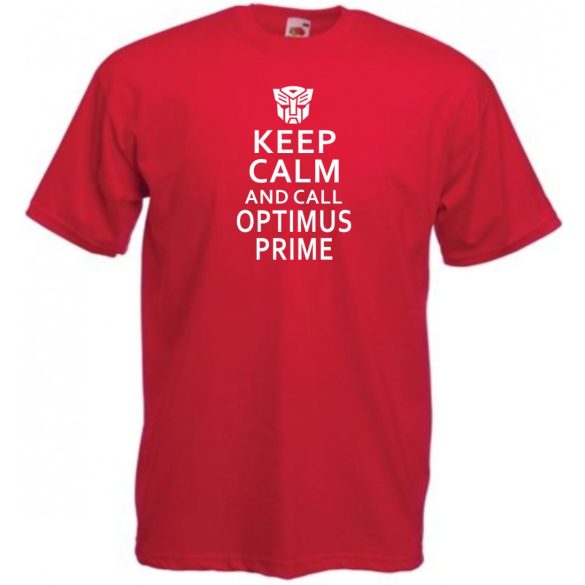 Keep Calm Optimus férfi rövid ujjú póló