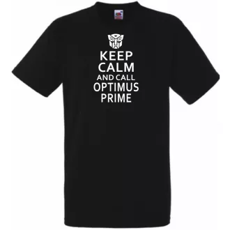 Keep Calm Optimus férfi rövid ujjú póló