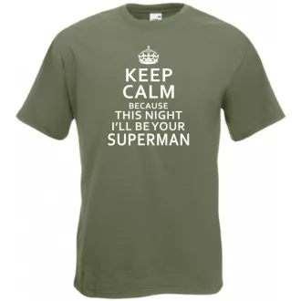 Keep Calm - Superman férfi rövid ujjú póló