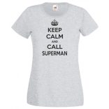 Keep Calm - Superman női rövid ujjú póló