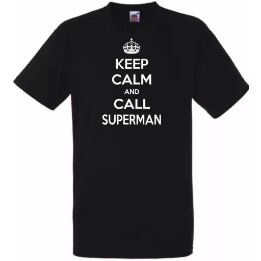 Keep Calm - Superman férfi rövid ujjú póló