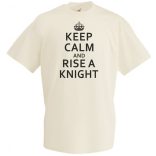 Keep Calm and Rise a Knight férfi rövid ujjú póló