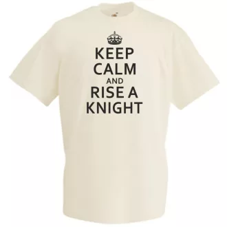 Keep Calm and Rise a Knight férfi rövid ujjú póló