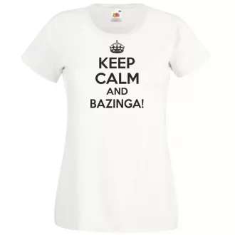 Keep Calm - Bazinga - Agymenők női rövid ujjú póló