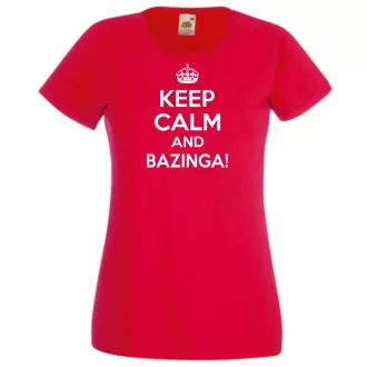 Keep Calm - Bazinga - Agymenők női rövid ujjú póló