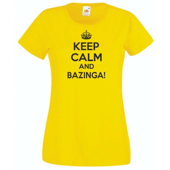 Keep Calm - Bazinga - Agymenők női rövid ujjú póló