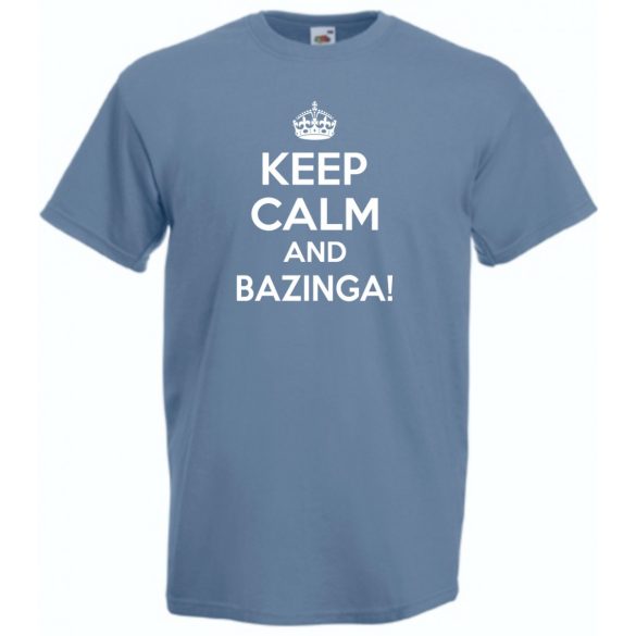 Keep Calm - Agymenők - Bazinga férfi rövid ujjú póló