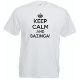 Keep Calm - Agymenők - Bazinga férfi rövid ujjú póló
