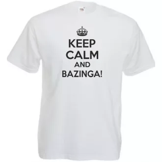 Keep Calm - Agymenők - Bazinga férfi rövid ujjú póló