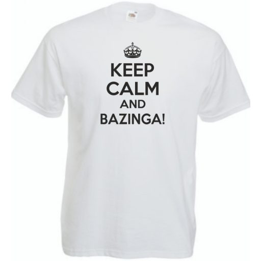 Keep Calm - Agymenők - Bazinga férfi rövid ujjú póló