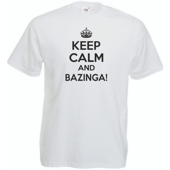 Keep Calm - Agymenők - Bazinga férfi rövid ujjú póló