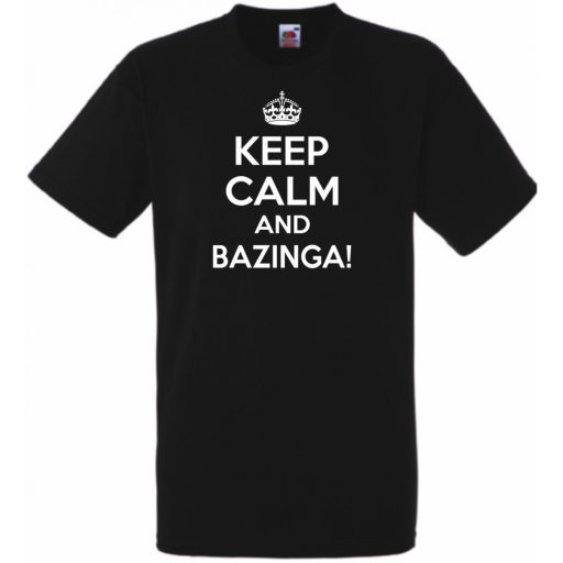 Keep Calm - Agymenők - Bazinga férfi rövid ujjú póló