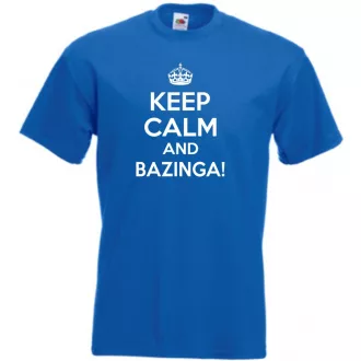 Keep Calm - Agymenők - Bazinga férfi rövid ujjú póló