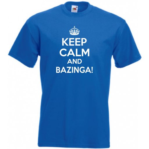 Keep Calm - Agymenők - Bazinga férfi rövid ujjú póló