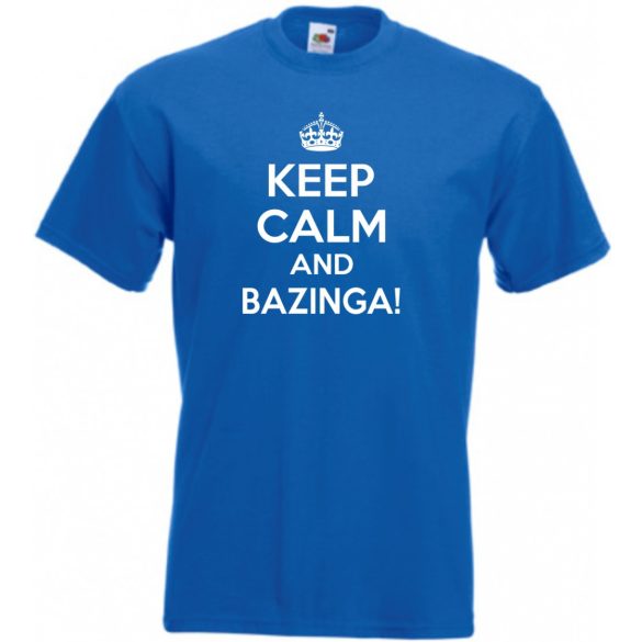 Keep Calm - Agymenők - Bazinga férfi rövid ujjú póló