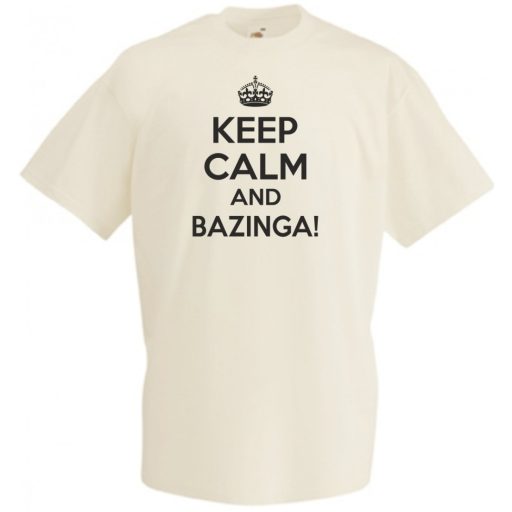Keep Calm - Agymenők - Bazinga férfi rövid ujjú póló