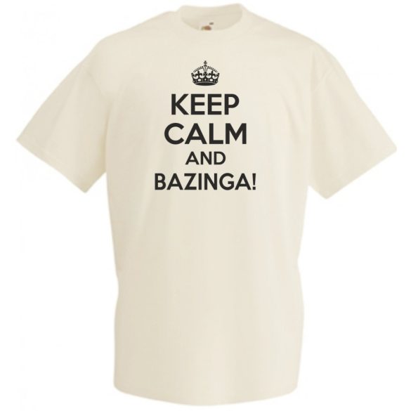 Keep Calm - Agymenők - Bazinga férfi rövid ujjú póló