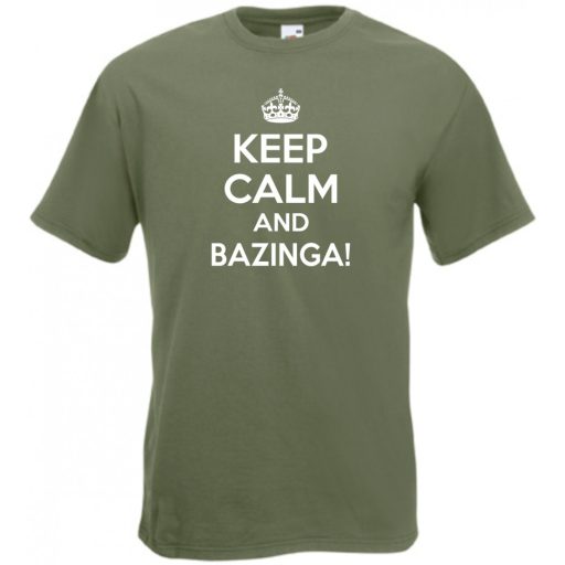 Keep Calm - Agymenők - Bazinga férfi rövid ujjú póló