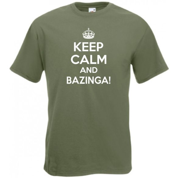 Keep Calm - Agymenők - Bazinga férfi rövid ujjú póló