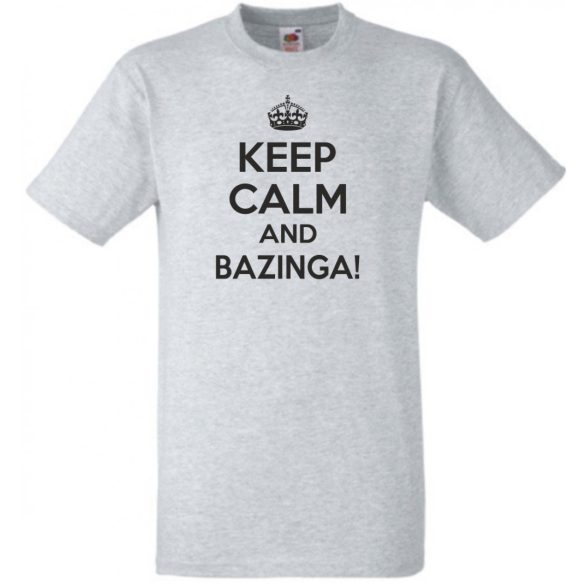 Keep Calm - Agymenők - Bazinga férfi rövid ujjú póló