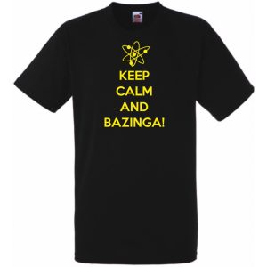 Keep Calm - Bazinga - Agymenők férfi rövid ujjú póló