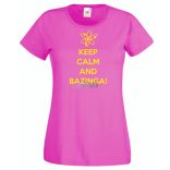 Keep Calm - Bazinga - Agymenők -B női rövid ujjú póló