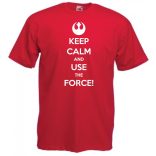Keep Calm Use the Force férfi rövid ujjú póló