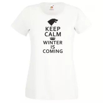 Keep Calm - Winter Is Coming női rövid ujjú póló