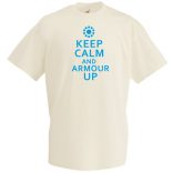 Keep Calm Iron Man and Armour Up férfi rövid ujjú póló