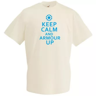 Keep Calm Iron Man and Armour Up férfi rövid ujjú póló