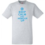 Keep Calm Iron Man and Armour Up férfi rövid ujjú póló