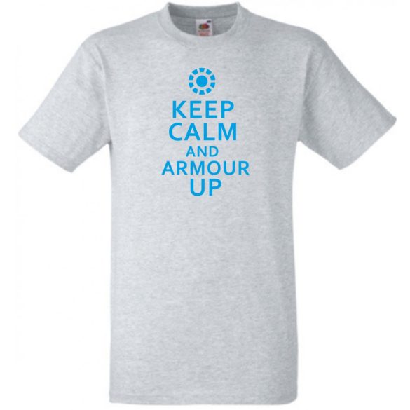 Keep Calm Iron Man and Armour Up férfi rövid ujjú póló