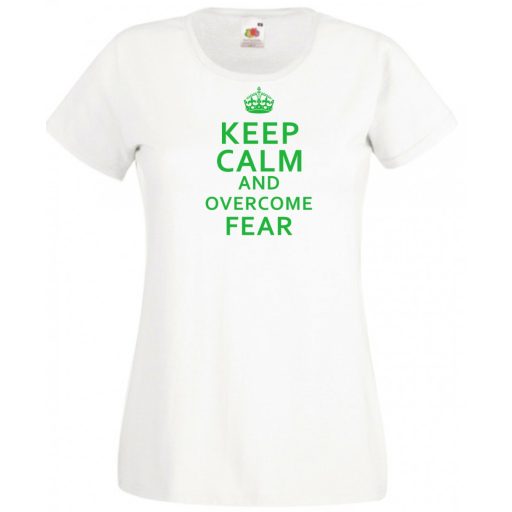 Nyugi és győzd le a félelmet - Zöld lámpás női rövid ujjú póló