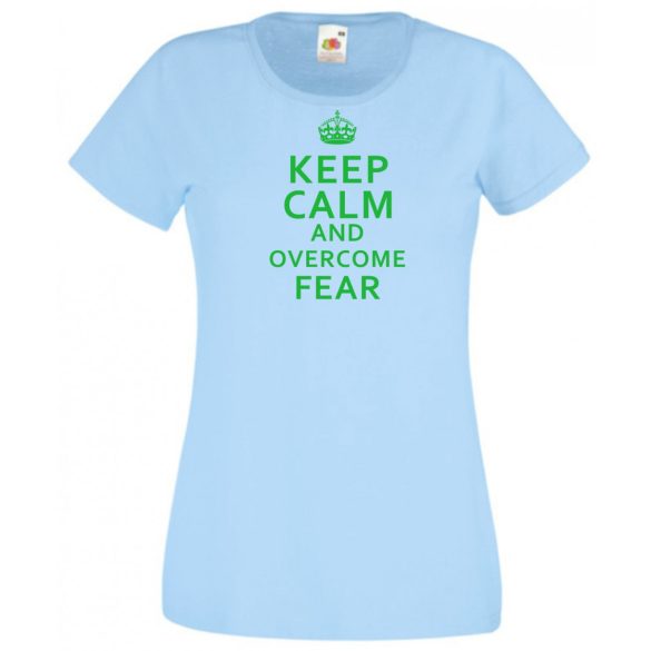 Nyugi és győzd le a félelmet - Zöld lámpás női rövid ujjú póló