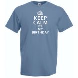Keep Calm - Birthday férfi rövid ujjú póló