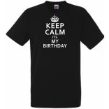 Keep Calm - Birthday férfi rövid ujjú póló