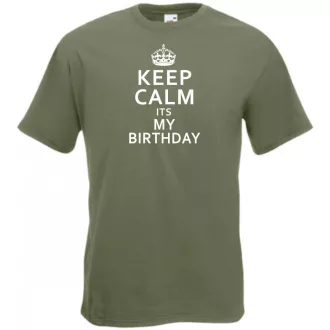 Keep Calm - Birthday férfi rövid ujjú póló