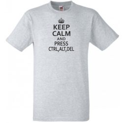 Keep Calm CTRL ALT DEL férfi rövid ujjú póló