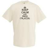 Keep Calm CTRL ALT DEL férfi rövid ujjú póló