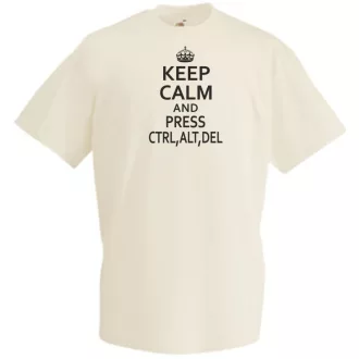 Keep Calm CTRL ALT DEL férfi rövid ujjú póló
