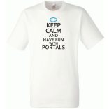 Keep Calm Portals férfi rövid ujjú póló